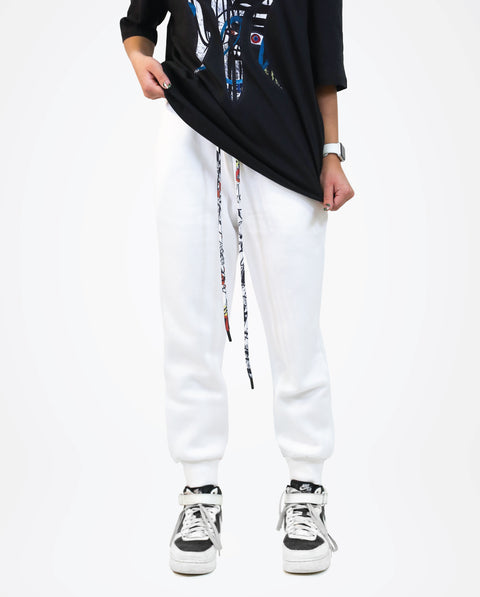 white jogger pants women