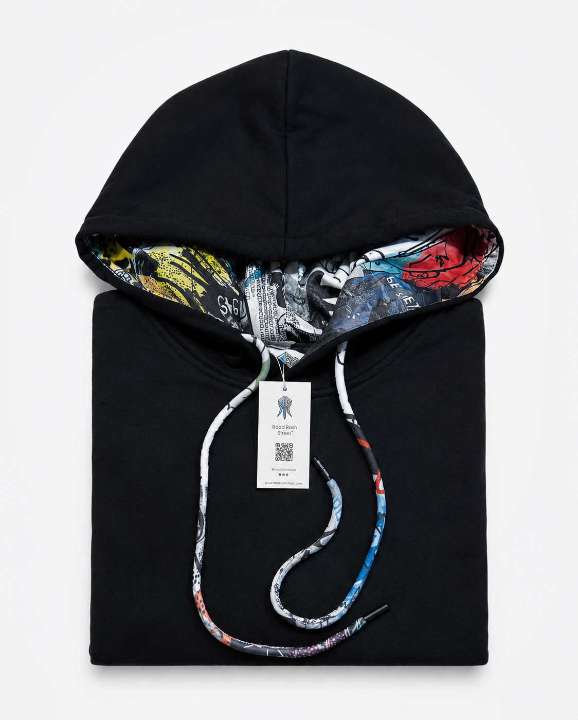 The London - Men Black Graffiti Hoodie