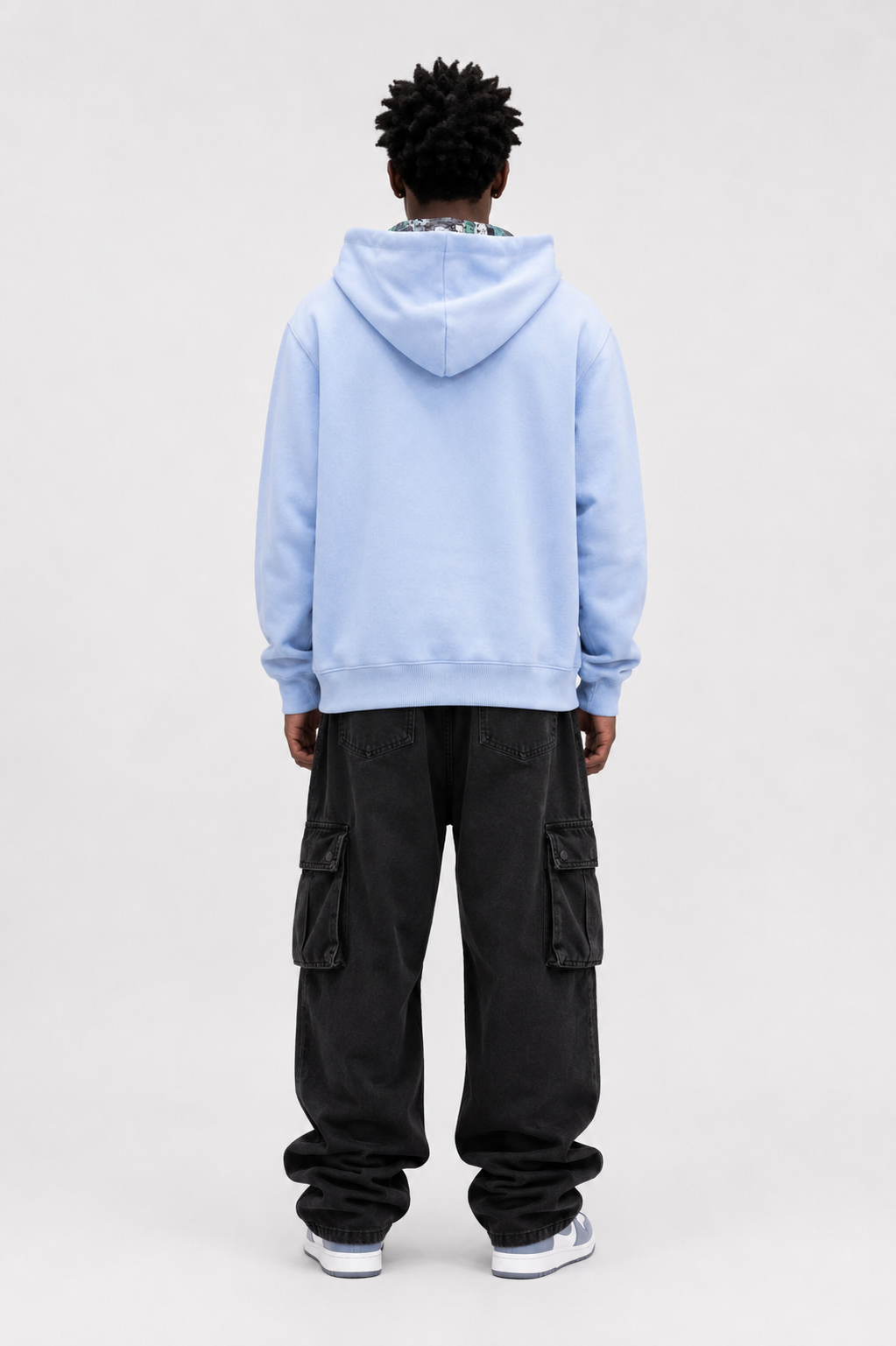 The London - Men Light Blue Graffiti Hoodie