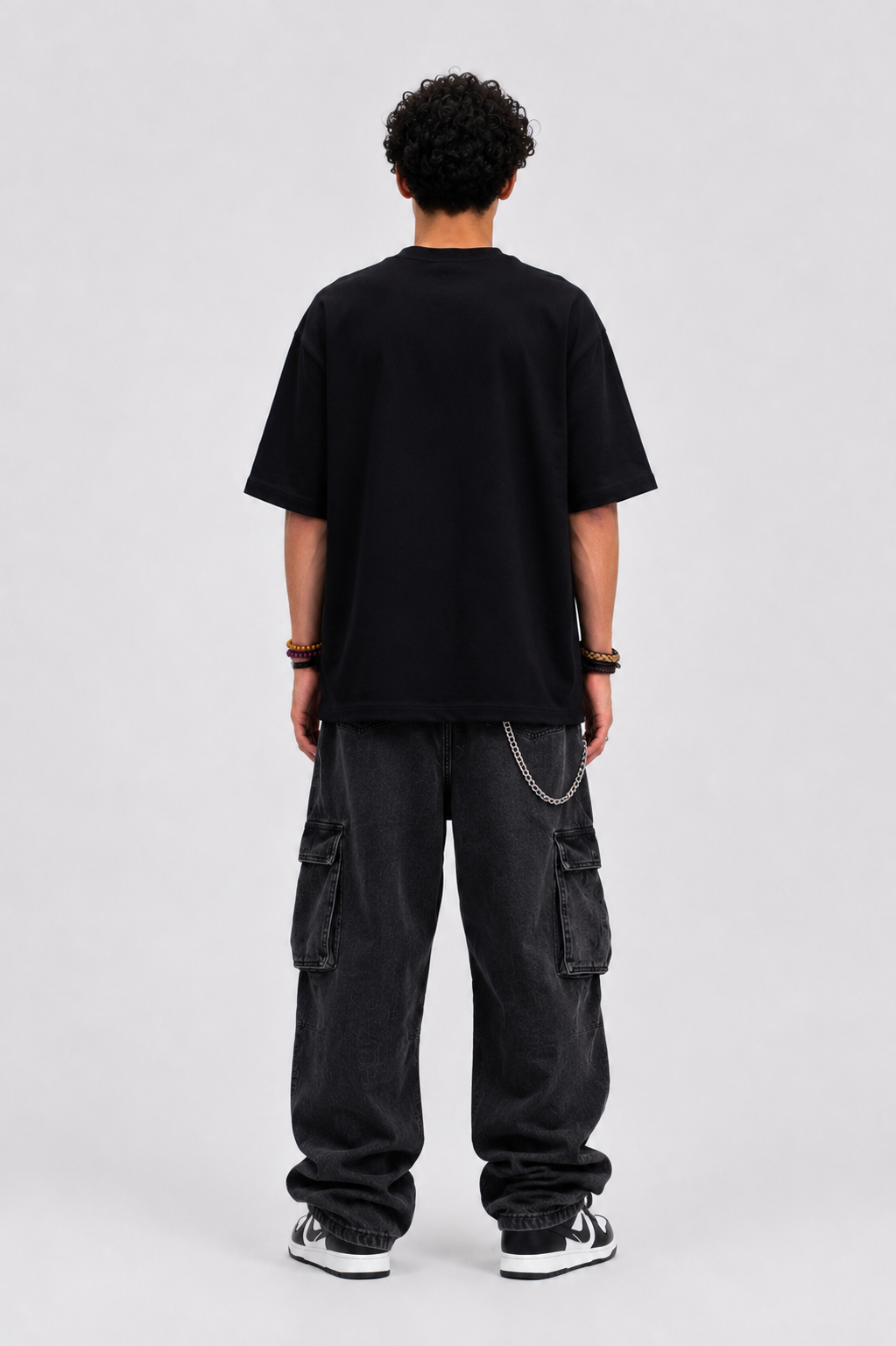The Berlin: Oversized Designer Streetwear Tee with Road Rash Graffiti Logo Black