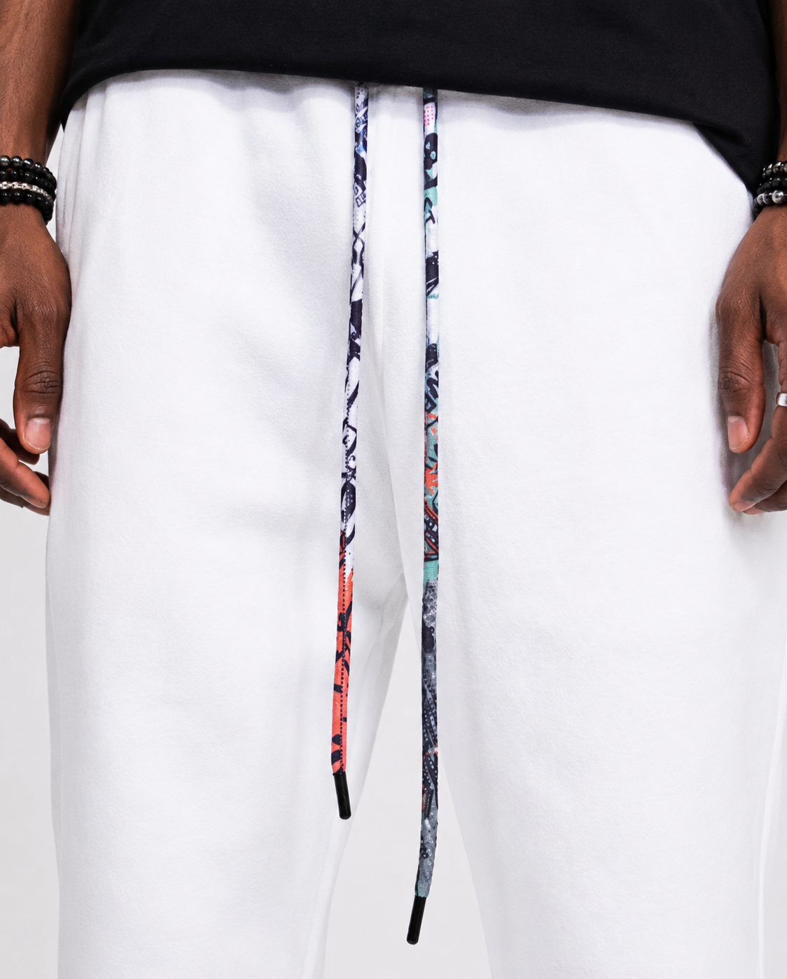 The London - Men White Graffiti Joggers
