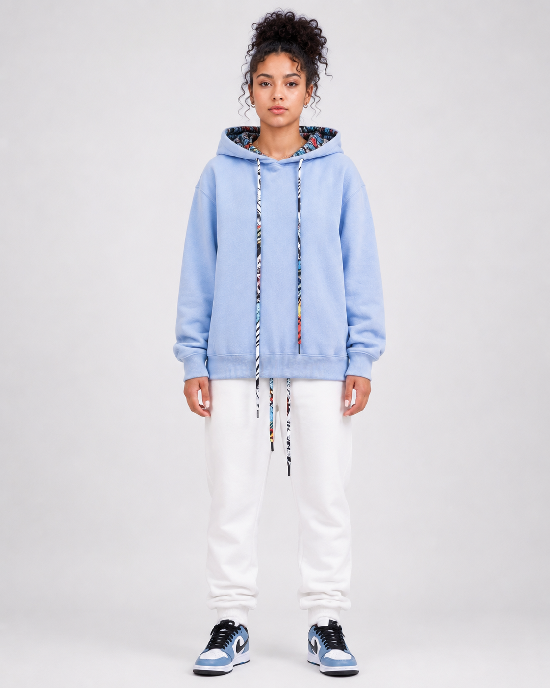 The London - Women's Light Blue Graffiti Hoodie