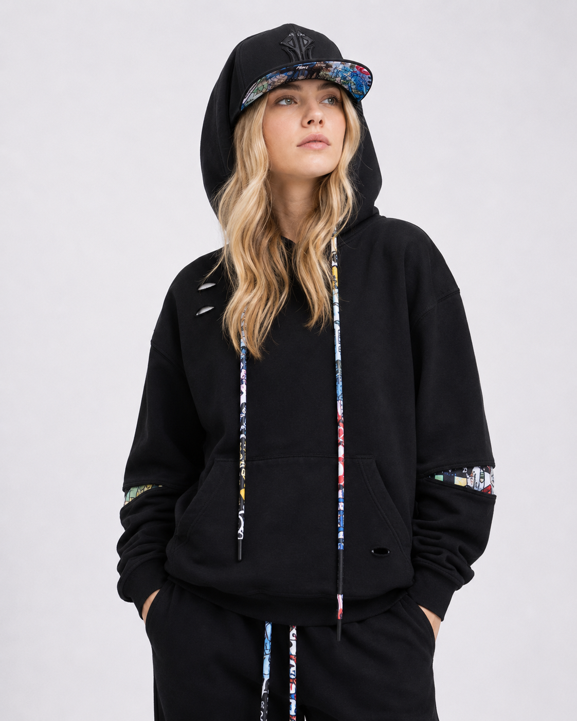 The Lisbon - Black Graffiti Hat