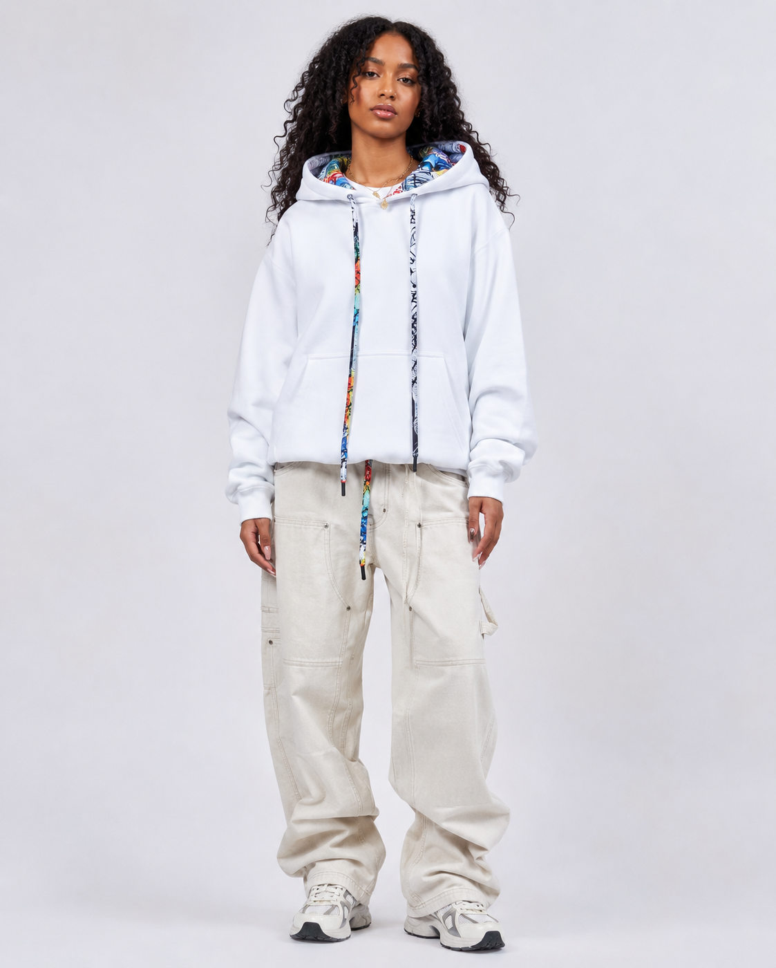The London - Women's White Graffiti Hoodie