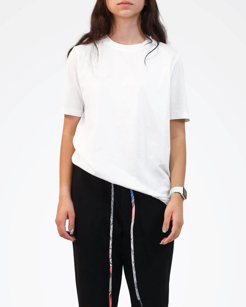 womens white designer tee shirt