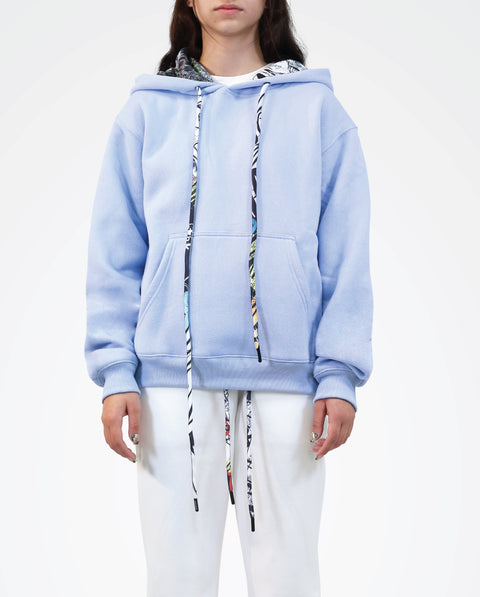 women designer light blue hoodie