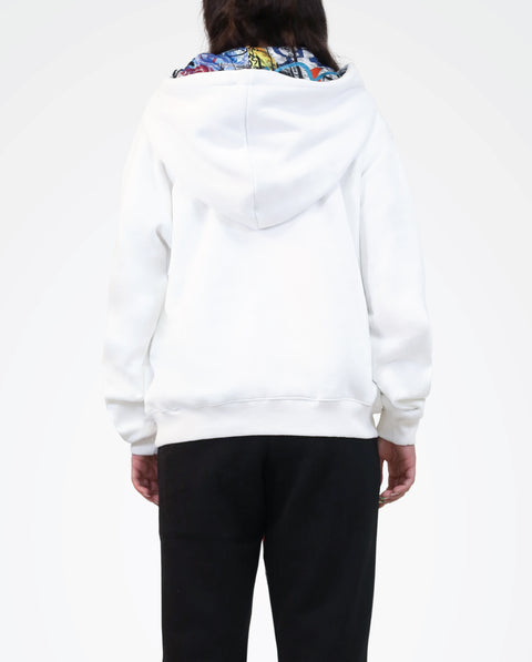 womens white streetwear hoodie